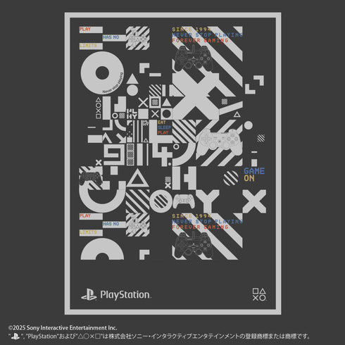 『プレイステーション』Tシャツ for PlayStation Typographic Lifeforms Ver. スミ XL